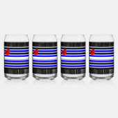 SlipperyJoeのゲイレザープライドフラグ黒王室のb ガラス缶 (裏面)