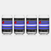 SlipperyJoeのゲイレザープライドフラグ黒王室のb ガラス缶 (正面)