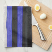 SlipperyJoeのゲイレザープライドフラグ黒王室のb キッチンタオル (四つ折り)