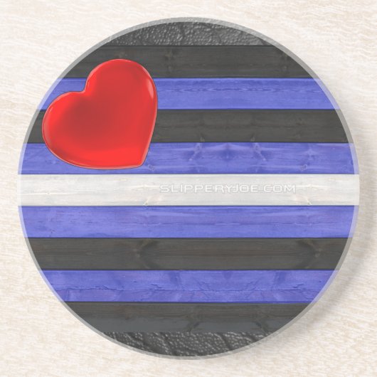 SlipperyJoeのゲイレザープライドフラグ黒王室のb コースター (正面)