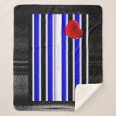 SlipperyJoeのゲイレザープライドフラグ黒王室のb シェルパブランケット (正面)