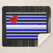 SlipperyJoeのゲイレザープライドフラグ黒王室のb シェルパブランケット (正面(横))