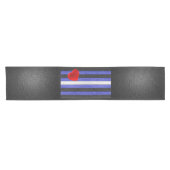 SlipperyJoeのゲイレザープライドフラグ黒王室のb ショートテーブルランナー (横)