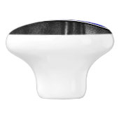 SlipperyJoeのゲイレザープライドフラグ黒王室のb セラミックノブ (側面)