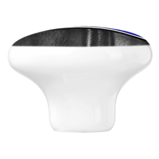 SlipperyJoeのゲイレザープライドフラグ黒王室のb セラミックノブ (側面)