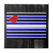 SlipperyJoeのゲイレザープライドフラグ黒王室のb タイル (正面)