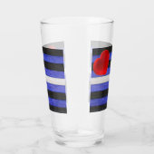 SlipperyJoeのゲイレザープライドフラグ黒王室のb タンブラーグラス (右)