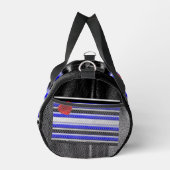 SlipperyJoeのゲイレザープライドフラグ黒王室のb ダッフルバッグ (右)