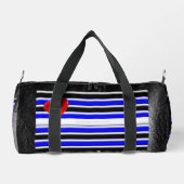 SlipperyJoeのゲイレザープライドフラグ黒王室のb ダッフルバッグ (裏面)