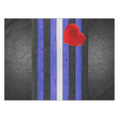 SlipperyJoeのゲイレザープライドフラグ黒王室のb テーブルクロス (正面(横))