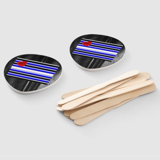 SlipperyJoeのゲイレザープライドフラグ黒王室のb ハンドファン (組立なし)