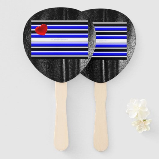 SlipperyJoeのゲイレザープライドフラグ黒王室のb ハンドファン (正面&裏面)