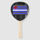 SlipperyJoeのゲイレザープライドフラグ黒王室のb ハンドファン (裏面)