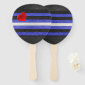 SlipperyJoeのゲイレザープライドフラグ黒王室のb ハンドファン (正面&裏面)