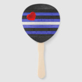 SlipperyJoeのゲイレザープライドフラグ黒王室のb ハンドファン (正面)