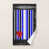 SlipperyJoeのゲイレザープライドフラグ黒王室のb バスタオルセット (ハンドタオル)