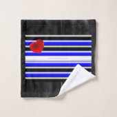 SlipperyJoeのゲイレザープライドフラグ黒王室のb バスタオルセット (ウォッシュタオル)