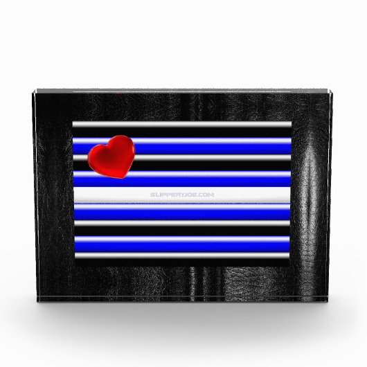 SlipperyJoeのゲイレザープライドフラグ黒王室のb フォトブロック (正面)