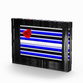 SlipperyJoeのゲイレザープライドフラグ黒王室のb フォトブロック (右)