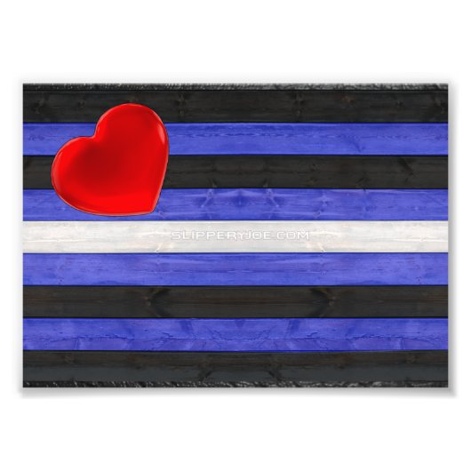 SlipperyJoeのゲイレザープライドフラグ黒王室のb フォトプリント (正面)