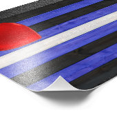 SlipperyJoeのゲイレザープライドフラグ黒王室のb フォトプリント (角)