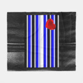 SlipperyJoeのゲイレザープライドフラグ黒王室のb フリースブランケット (正面(横))