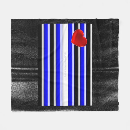 SlipperyJoeのゲイレザープライドフラグ黒王室のb フリースブランケット (正面(横))