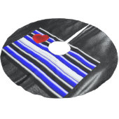 SlipperyJoeのゲイレザープライドフラグ黒王室のb ブラッシュドポリエステルツリースカート (アングル)