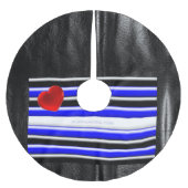 SlipperyJoeのゲイレザープライドフラグ黒王室のb ブラッシュドポリエステルツリースカート (正面)