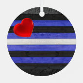 SlipperyJoeのゲイレザープライドフラグ黒王室のb メタルオーナメント (裏面)