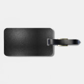 SlipperyJoeのゲイレザープライドフラグ黒王室のb ラゲッジタグ (裏面横)