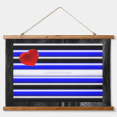 SlipperyJoeのゲイレザープライドフラグ黒王室のb 吊り下げ型タペストリー (正面)