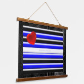 SlipperyJoeのゲイレザープライドフラグ黒王室のb 吊り下げ型タペストリー (傾斜あり)