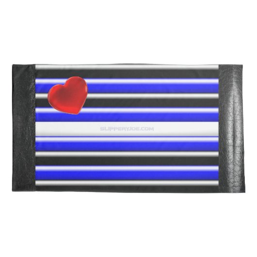 SlipperyJoeのゲイレザープライドフラグ黒王室のb 枕カバー (裏面)