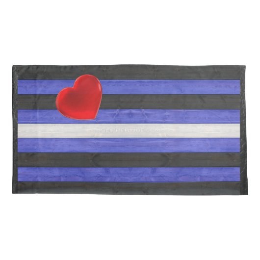 SlipperyJoeのゲイレザープライドフラグ黒王室のb 枕カバー (裏面)