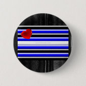 SlipperyJoeのゲイレザープライドフラグ黒王室のb 缶バッジ (正面)