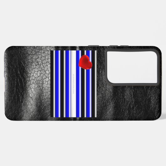 SlipperyJoeのゲイレザープライドフラグ黒王室のb Samsung Galaxyケース (左側面)