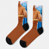 SlipperyJoeのシャツなし筋肉男の腹筋胸元 ソックス (左)