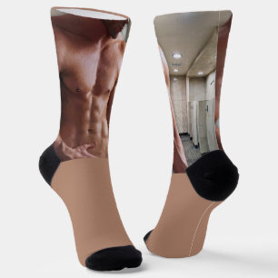 SlipperyJoeのシャツなし筋肉質な男性の胴体シックスパック ソックス