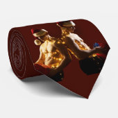 SlipperyJoeのシャツのない男性のバックツーバッククリスマス ネクタイ (ロール)