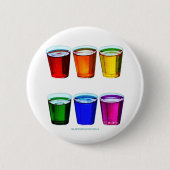 SlipperyJoeのショットグラス液体プライドカラーセル 缶バッジ (正面)