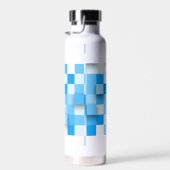 SlipperyJoeのスクエアアート モザイク 現代の3次元 ウォーターボトル (右面)