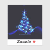 SlipperyJoeのスタイライズされた輝くクリスマスツリーの群れ シール (シート)