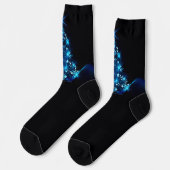 SlipperyJoeのスタイライズされた輝くクリスマスツリーの群れ ソックス (左)