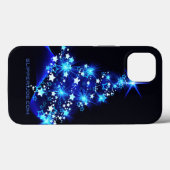 SlipperyJoeのスタイライズされた輝くクリスマスツリーの群れ Case-Mate iPhoneケース (裏面 (横))