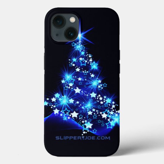 SlipperyJoeのスタイライズされた輝くクリスマスツリーの群れ Case-Mate iPhoneケース (裏面)