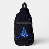 SlipperyJoeのスタイライズされた輝くクリスマスツリー隊 スリングバッグ (正面)