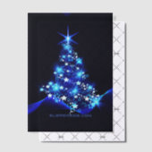 SlipperyJoeのスタイライズされた輝くクリスマスツリー隊 ベラム紙招待状 (オフセット (招待状))