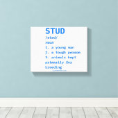 SlipperyJoeのスタッド定義の動物辞書b キャンバスプリント (インサイチュ (ウッドフロア))