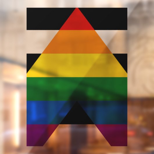 SlipperyJoeのストレートアライ フラグ ゲイギフト LGBTQIA ウィンドウサイン (シート2)